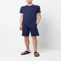 Moschino logo-tape drawstring lounge shorts - Blue