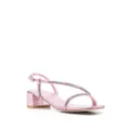 Stuart Weitzman 45mm rhinestone leather sandals - Pink