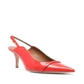 Malone Souliers ankle-strap glossy-finish pumps - Red