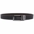 Emporio Armani all-over embossed logo belt - Black