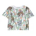 Kenzo Kids animal-print short-sleeved T-shirt - White