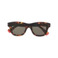 Kenzo tortoiseshell logo-print sunglasses - Brown