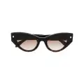 Alexander McQueen Eyewear tortoiseshell-effect cat-eye sunglasses - Brown