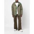 Moncler feather down hooded jacket - Green
