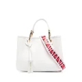 Emporio Armani logo-strap tote bag - White