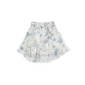 Miss Blumarine floral-print ruffled skirt - White
