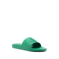 Moncler logo-embossed slides - Green