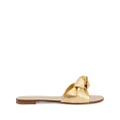 Giuseppe Zanotti Aycha knot flat sandals - Gold