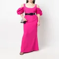 Alexander McQueen off-shoulder long gown - Pink