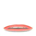 Jonathan Adler lip-motif porcelain tray - Red