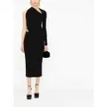 Versace one-shoulder cut-out midi dress - Black