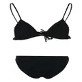 Jil Sander embroidered logo bikini set - Black