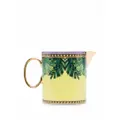 Versace tropical-print panelled mug - Yellow