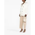 TOM FORD Fluid double-breasted satin blazer - Neutrals