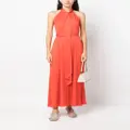 ASPESI V-neck sleeveless shirt dress - Orange