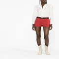 ETRO paisley-print denim shorts - Red