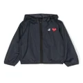 Comme Des Garçons Play Kids logo-patch hooded jacket - Blue