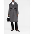 Prada belted wool-cashmere coat - Grey