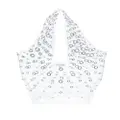 Rabanne eyelet-embellished transparent tote bag - Neutrals