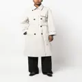 Theory double-breasted belted trench coat - Grey