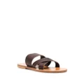 K. Jacques crossover-strap calf-leather slides - Brown