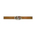 Gucci Kids GG-buckle leather belt - Brown