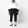 Thom Browne RWB-waistband cropped tailored trousers - Blue