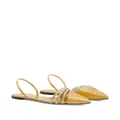 Giuseppe Zanotti Claralie rhinestone-embellished slingback pumps - Gold