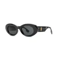 Burberry oversized round frame sunglasses - Black