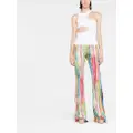 Dsquared2 abstract-print flared trousers - Green