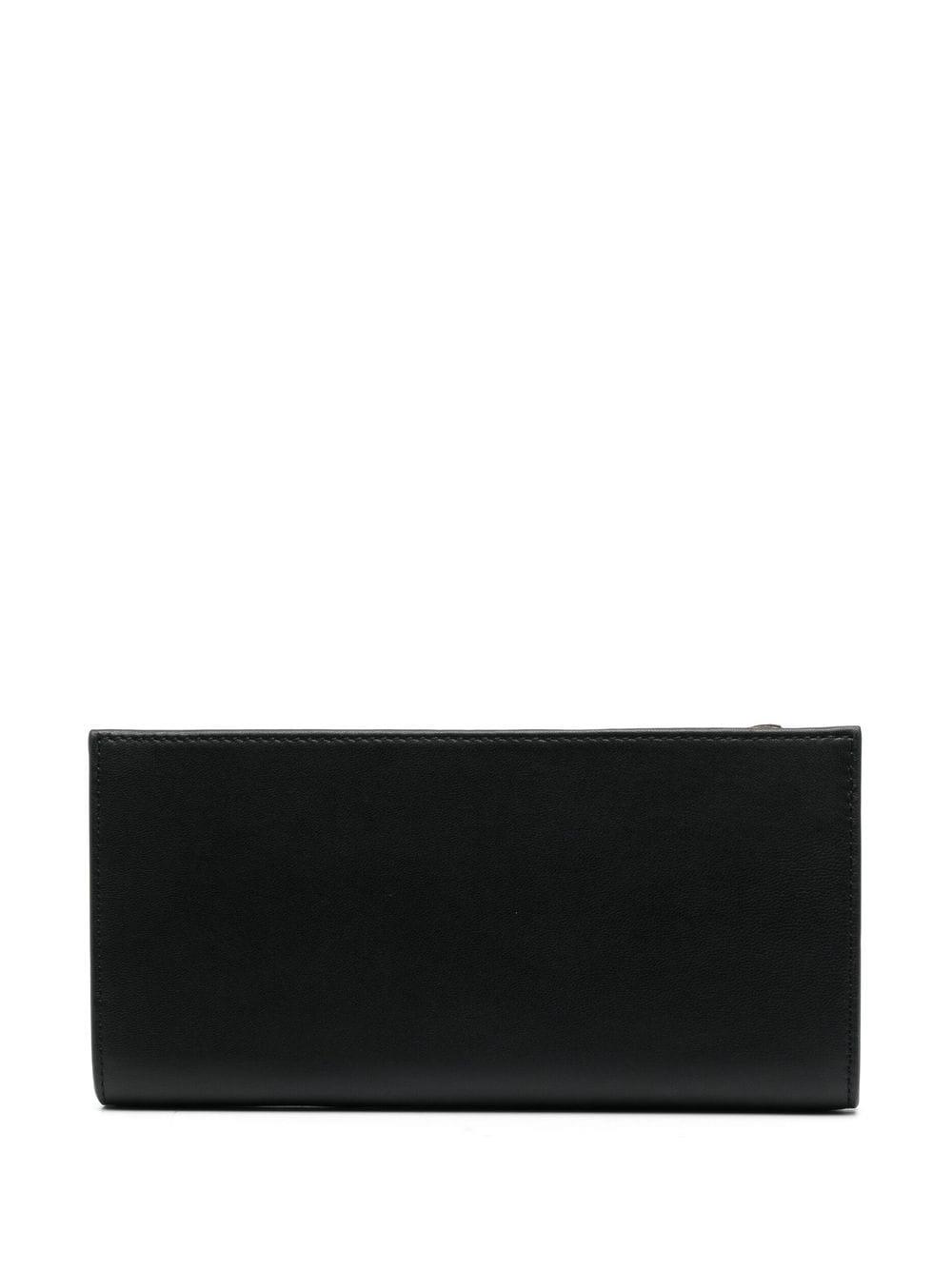 Tommy Hilfiger logo-plaque leather wallet - Black