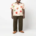Nahmias apple-motif silk shirt - Neutrals