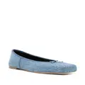 Alexander Wang square-toe denim ballerina shoes - Blue