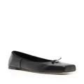 Alexander Wang square-toe leather ballerina shoes - Black