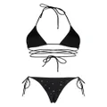 Alessandra Rich crystal-embellished bikini - Black