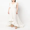 Lanvin sleeveless ruffle-hem dress - White