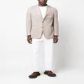 Canali knitted single-breasted blazer - Neutrals