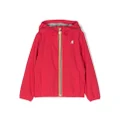 K Way Kids logo-detail zip-up hooded jacket - Red