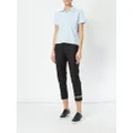 Thom Browne embroidered ankle cropped trousers - Black