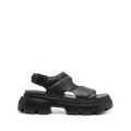 Karl Lagerfeld logo-debossed quilted open-toe sandals - Black