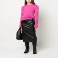 Rick Owens ribbed-trim cut-out jumper - Pink