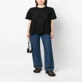 Stella McCartney rhinestone-logo short-sleeved T-shirt - Black
