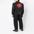 Yohji Yamamoto blackletter-print long-sleeve shirt jacket