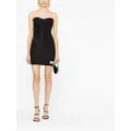 Dolce & Gabbana moiré-faille strapless minidress - Black