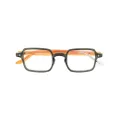Snob removable tinted-lenses square-frame glasses - Green