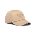 Prada logo-embroidered denim baseball cap - Neutrals