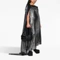 Balenciaga Minimal metallic-effect gown - Black