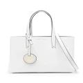 Emporio Armani logo-charm faux-leather tote - White