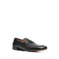 Corneliani grained-texture leather loafers - Black
