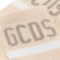 Gcds intarsia logo ribbed socks - Neutrals